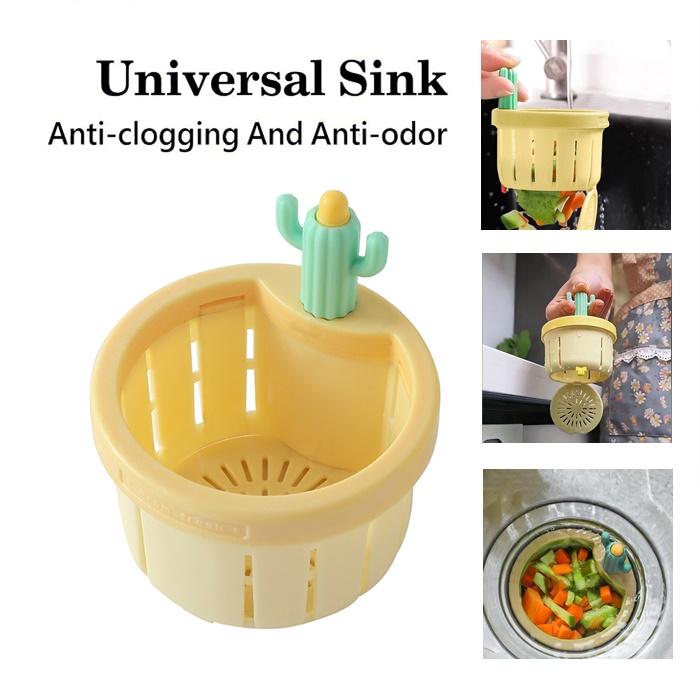 thumbnail image 2 of 2-Pack Cactus Sink Strainers - Automatic Pressing Drain Filters With Waste Collector 2 of 11